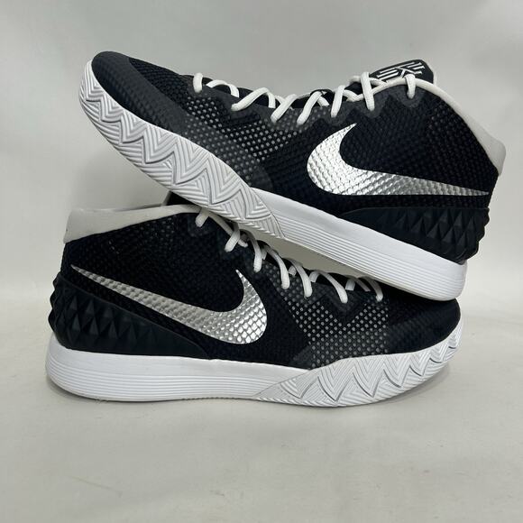 Nike Kyrie Irving 1 Nike ID By You “Black White Silver” - Picture 1 of 9
